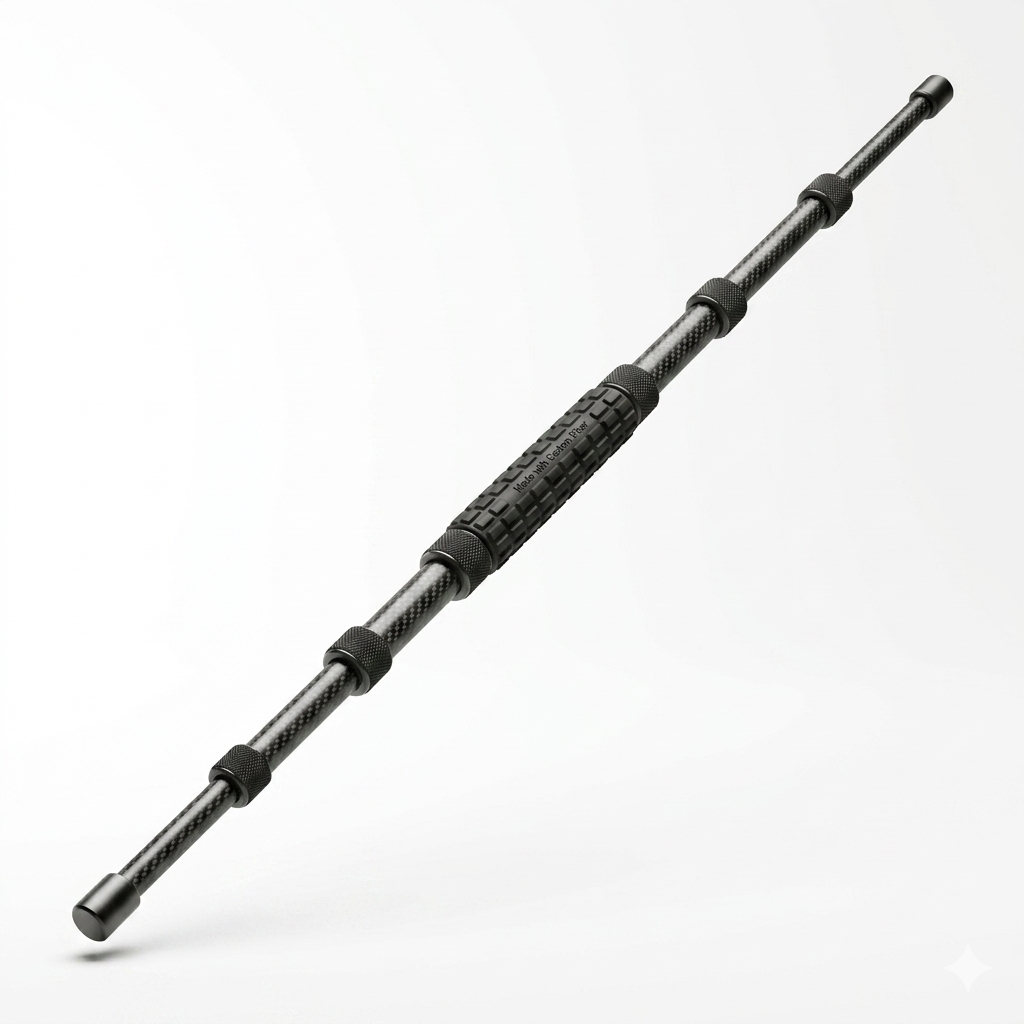 RUYI Carbon — telescoping mobility bar with integrated myofascial release